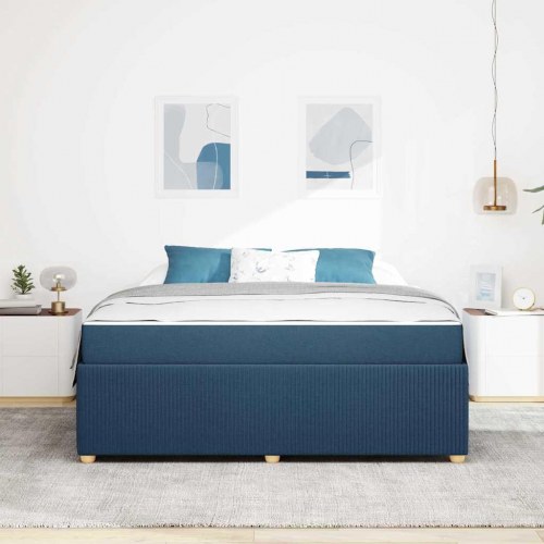 Seng med madras 180 x 200 cm - blå stof