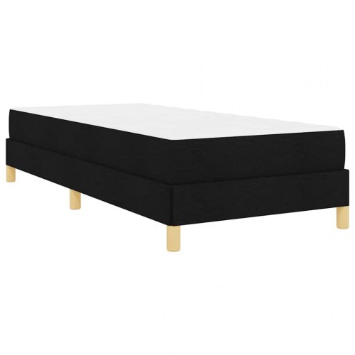Kontinentalseng med madras 80 x 200 cm - sort stof