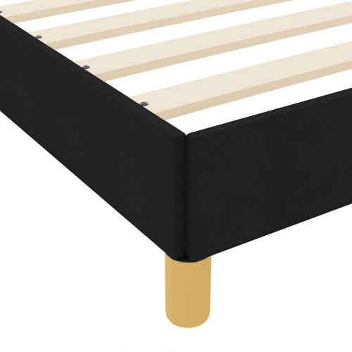 Kontinentalseng med madras 80 x 200 cm - sort stof
