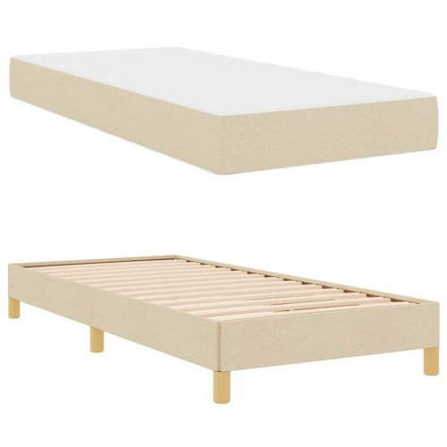 Kontinentalseng med madras creme 80 x 200 cm