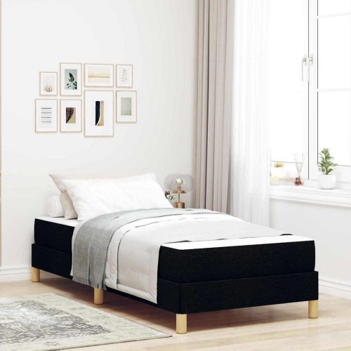 Kontinentalseng med madras 90 x 200 cm - sort