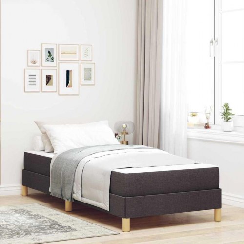Kontinentalseng med madras 90 x 200 cm - mørk brun