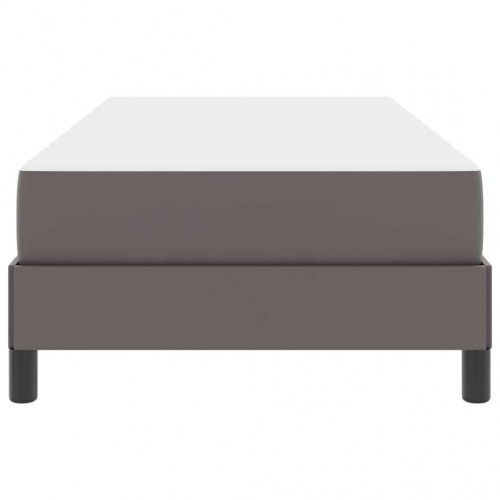 Sengestel med madras Grå 90 x 190 cm Stof