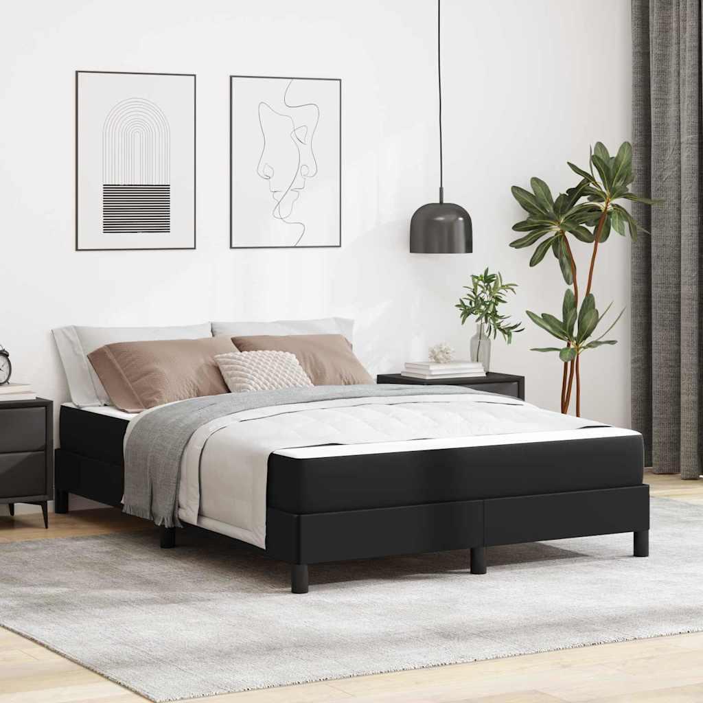 Seng Med Madras Sort 140 X 190 Cm Kunstlæder