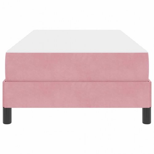 Kontinentalseng med madras Lyserød 90 x 200 cm Stof