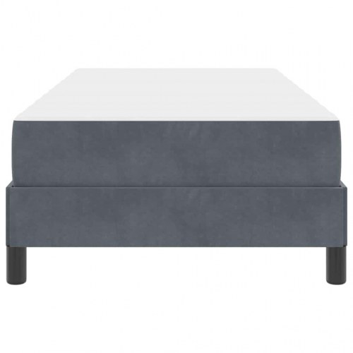 Kontinentalseng med madras Mørkegrå 100 x 200 cm Stof