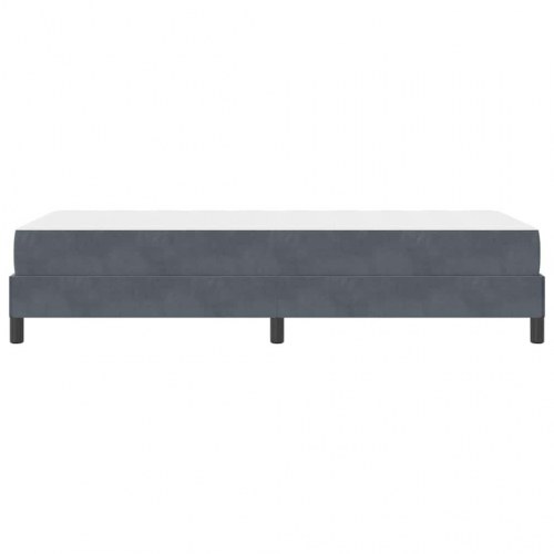Kontinentalseng med madras Mørkegrå 100 x 200 cm Stof