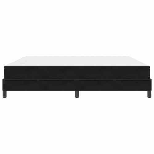 Kontinentalseng med madras Sort 200 x 200 cm Stof