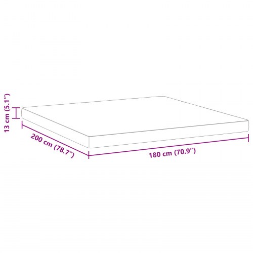Gelmadras med medium fasthed 180 x 200 cm - hvid
