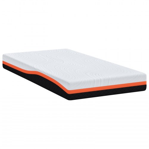 Gel memory skummadras 90 x 190 cm - hvid og sort
