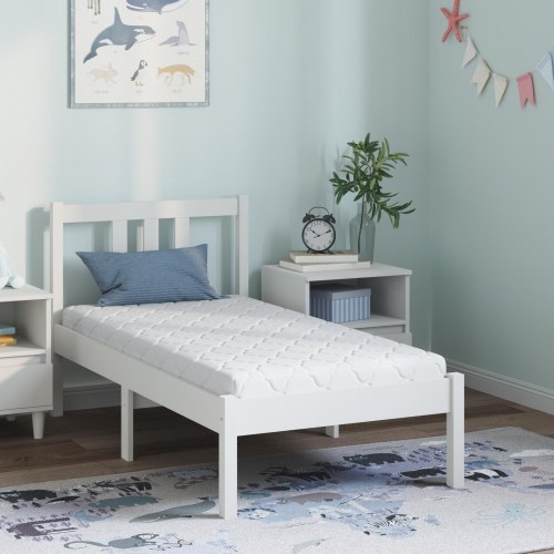 Skummadras med kokoslag 70 x 140 cm - hvid