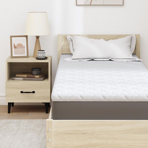 Topmadras med kokosfibre 70 x 200 cm - hvid