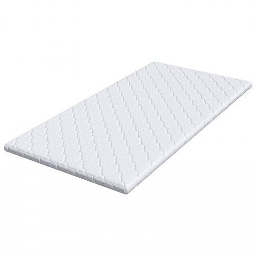Topmadras med kokosfibre 140 x 190 cm - hvid