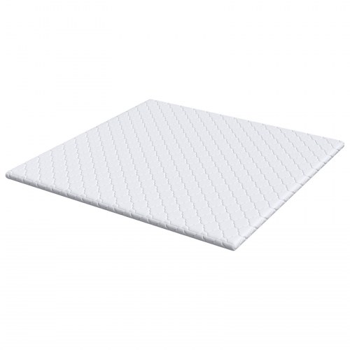 Topmadras med kokosfibre 180 x 200 cm - hvid