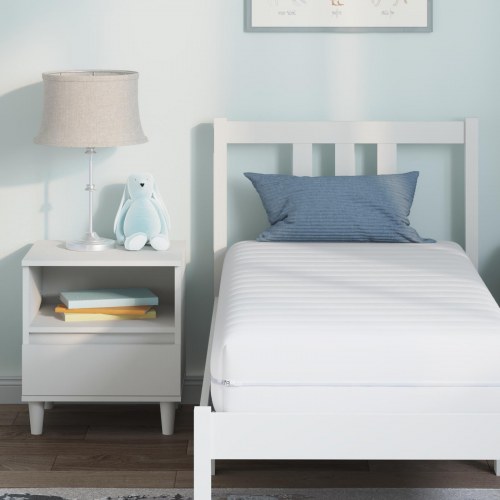 Madras med kokoslag medium fast 60 x 120 cm - hvid