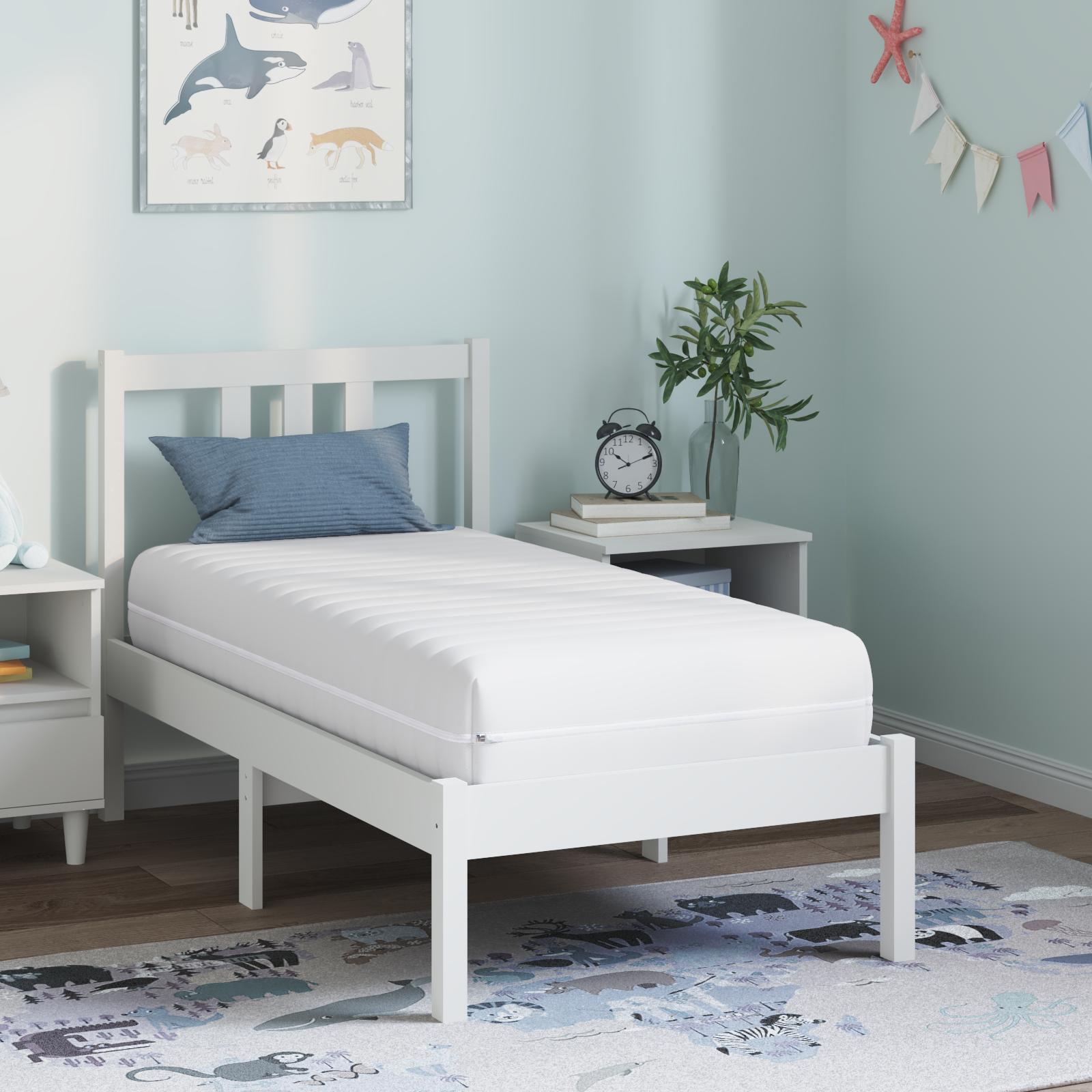 Madras med Kokoslag Hvid 70 x 140 cm Pocket Spring