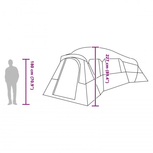 Familietelt Blå 762 x 655 x 218 cm Polyester