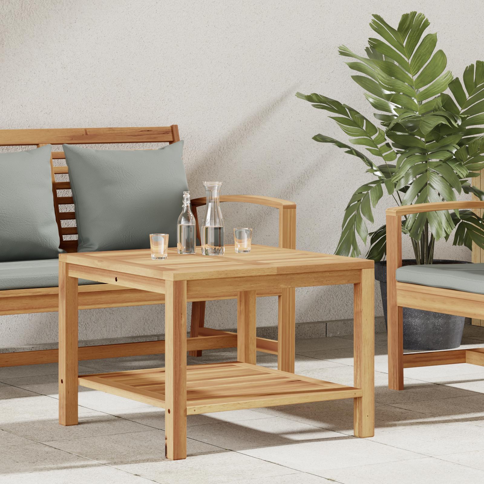Sofabord Brun 60 x 60 x 45 cm Massivt teaktræ