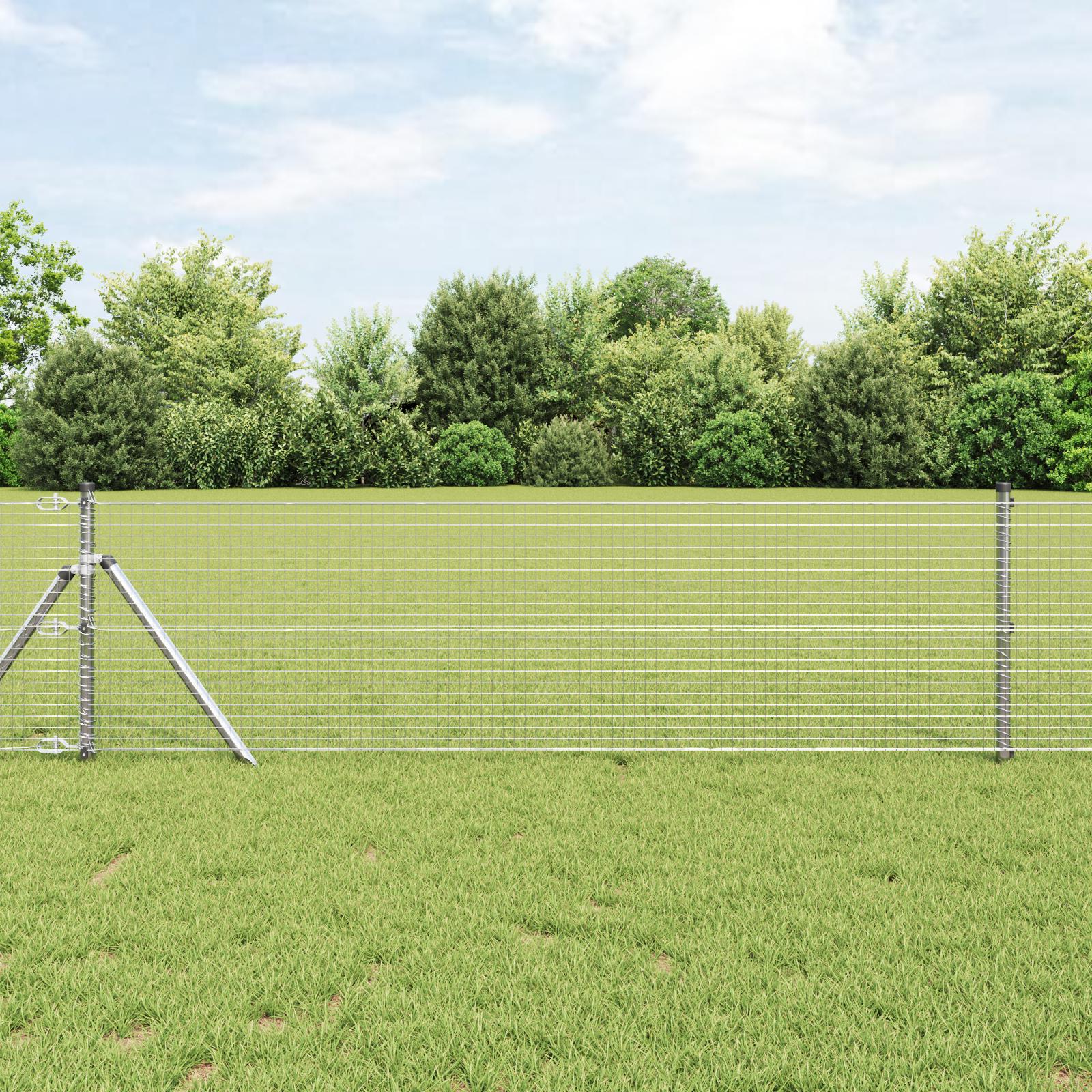 Svejset Trådhegn Sølv 0.4 x 10 m Stål
