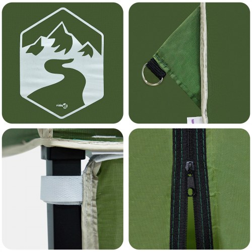 Pop-up canopy telt Grøn 200 x 200 cm Stof