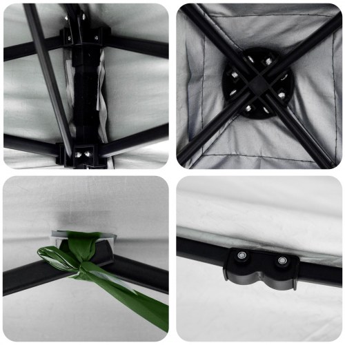 Pop-up canopy telt Grøn 200 x 200 cm Stof