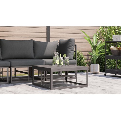 Udendørs Møbler Sort Aluminium