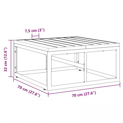 Udendørs Møbler Sort Aluminium