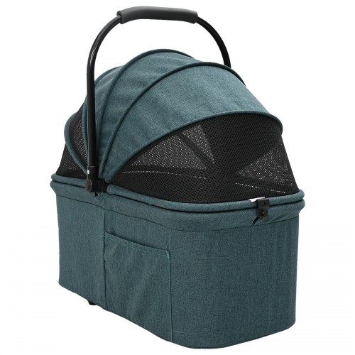 Sammenklappelig kæledyrsvogn - grøn polyester, 81 × 47 × 99 cm