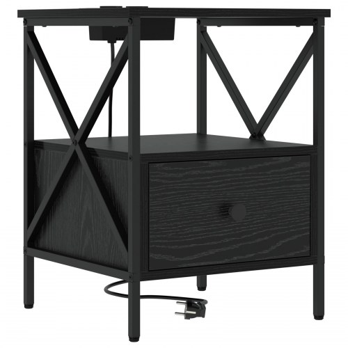 Natskabe med ladestation 2 stk. - sort eg 41,5 x 40,5 x 55 cm