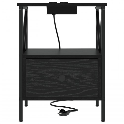 Natskabe med ladestation 2 stk. - sort eg 41,5 x 40,5 x 55 cm