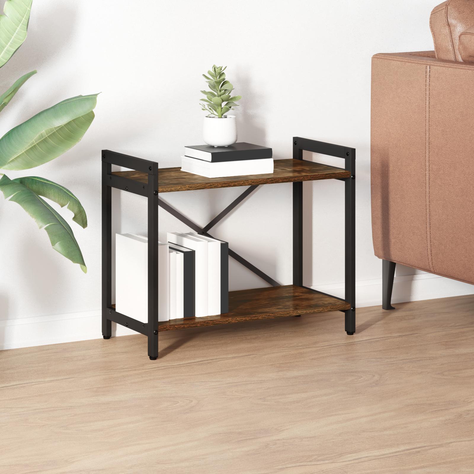Bogreol Røget eg 60 x 30 x 48,5 cm Konstrueret træ