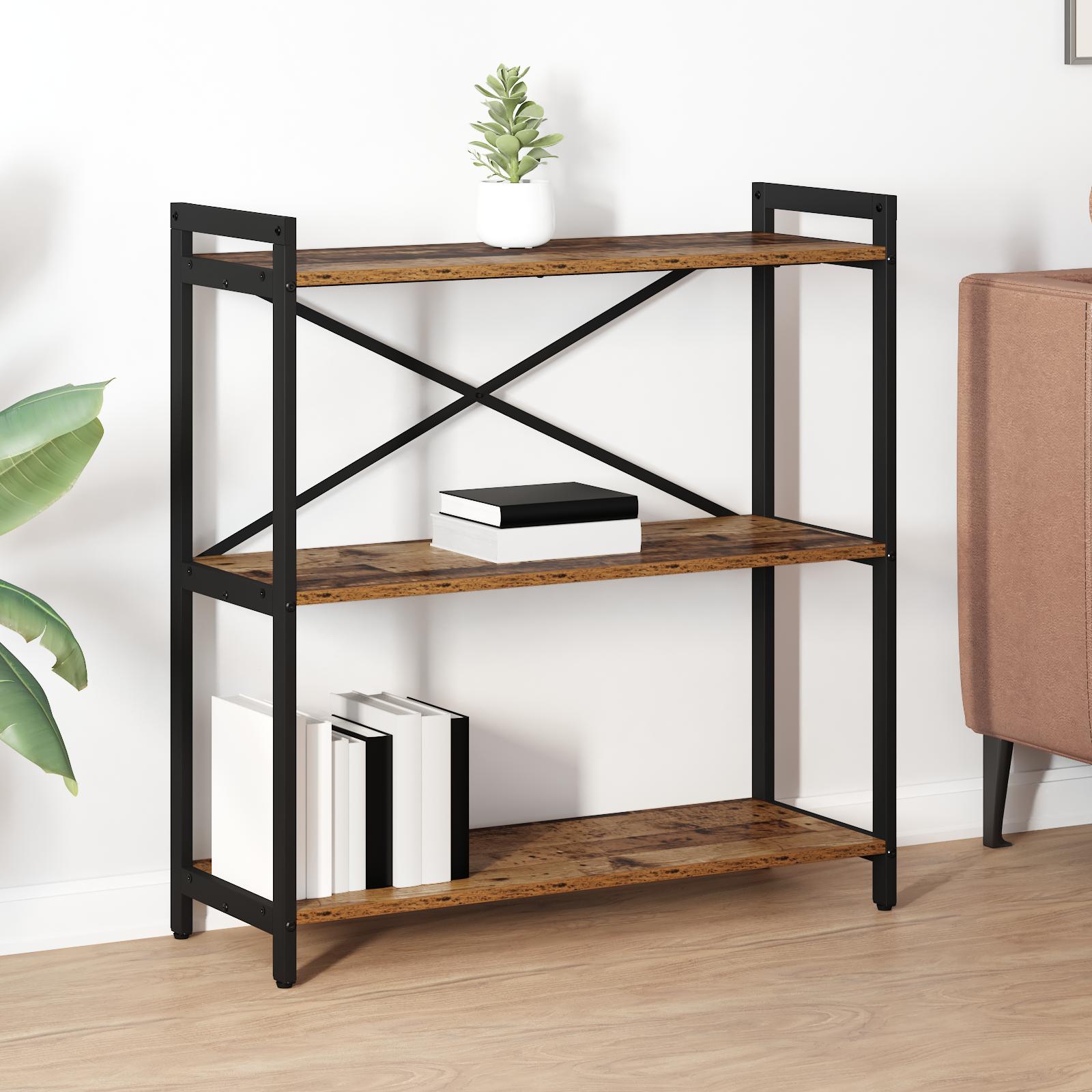Bogreol Gammelt træ 80 x 30 x 83 cm Konstrueret træ