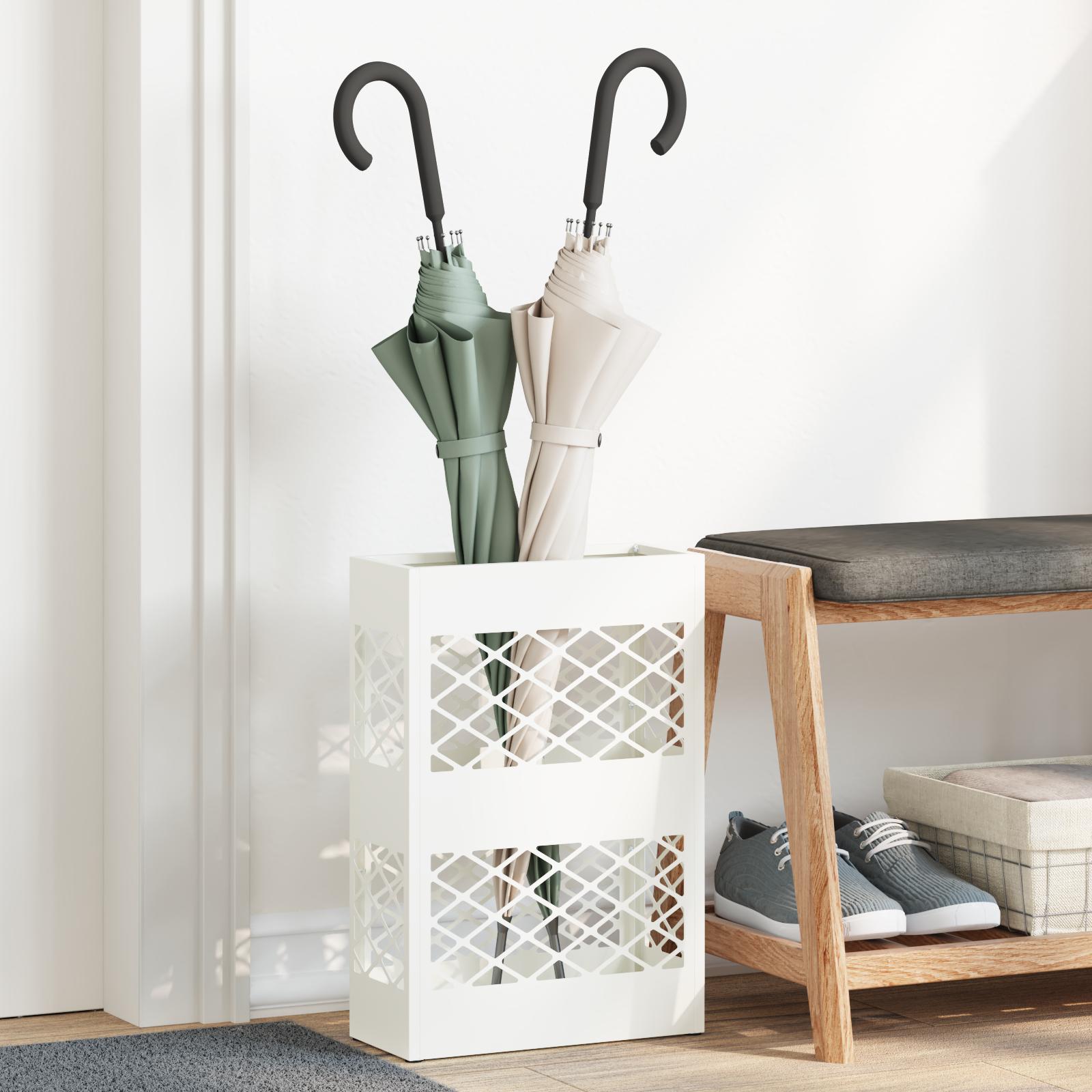 Parasolfod 28 X 12 X 41 Cm Stål - Hvid / Kryds mønster
