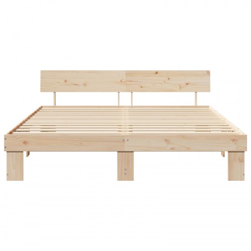 Sengestel i massiv fyrretræ 180 x 200 cm - naturfarvet