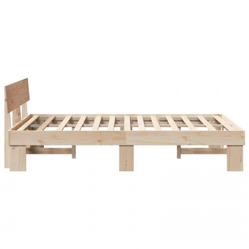 Sengestel i massiv fyrretræ 135 x 190 cm - naturfarvet