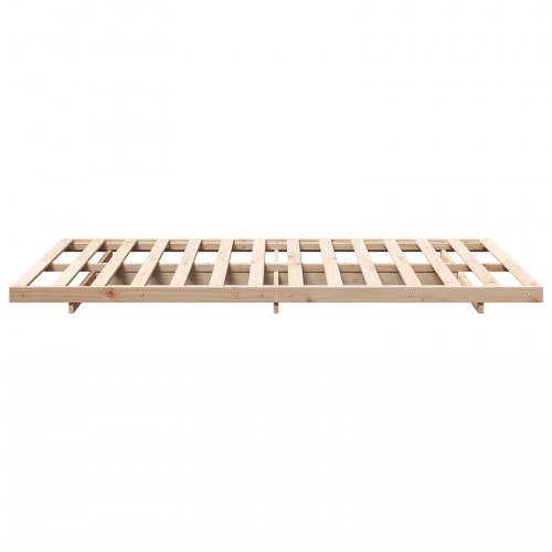 Gulv seng ramme Brun 120 x 200 cm Massivt fyrretræ