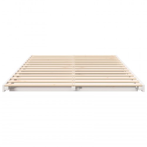 Sengestel hvid 120 x 190 cm i massiv fyrretræ