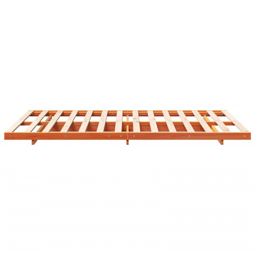 Gulv seng ramme Gyldenbrun 120 x190 cm Massivt fyrretræ