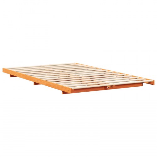 Gulv seng ramme Gyldenbrun 120 x190 cm Massivt fyrretræ