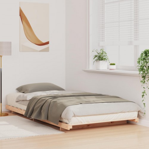 Sengestel brun 80 x 210 cm i massivt fyrretræ