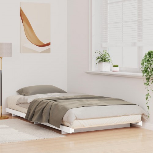Sengestel hvid 80 x 210 cm i massiv fyr