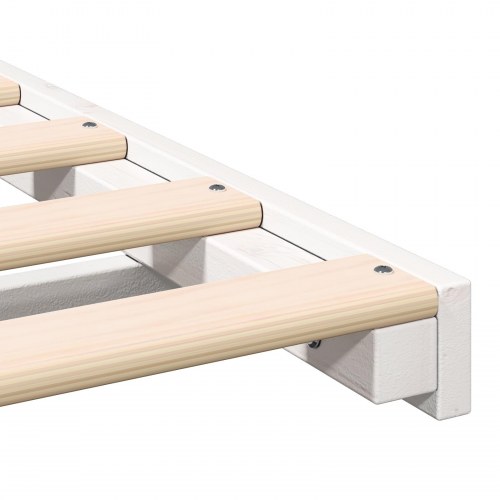 Sengestel hvid 80 x 210 cm i massiv fyr