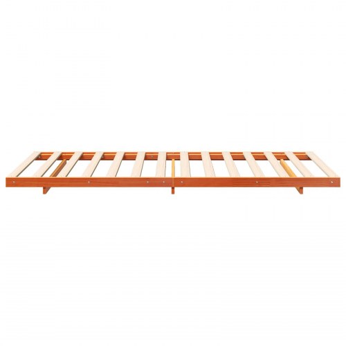 Sengestel i massivt fyrretræ - voksbrun 80 x 210 cm