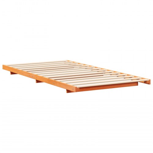 Sengestel Voks brun 100 x 220 cm i massivt fyrretræ