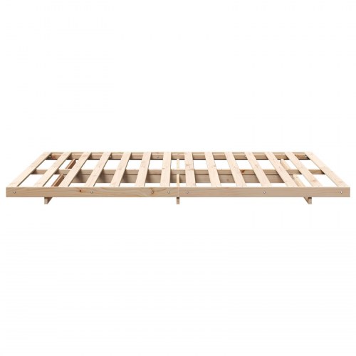 Gulv seng ramme Brun 140 x 220 cm Massivt fyrretræ