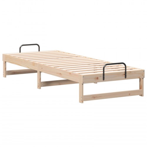 Sengestel i massiv fyrretræ - brun 80 x 200 cm platform