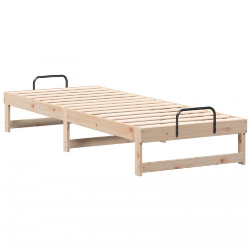 Sengestel i massiv fyrretræ - brun 80 x 200 cm platform