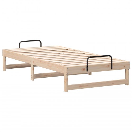 Sengestel 90 x 190 cm i massiv fyrretræ - brun
