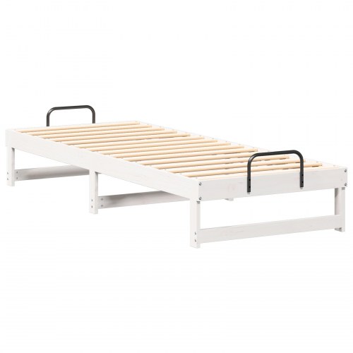 Sengestel i massiv fyrretræ - hvid 90 x 210 cm