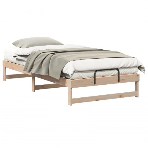 Sengestel i massiv fyrretræ 100 x 210 cm - brun
